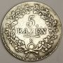 1814 K Switzerland 5 Bazen silver coin Canton ST Gallen VF