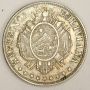 1876 Bolivia 20 Pesos silver coin KM159.1 EF