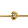 British placer Gold Nugget & Diamond on 1.75 inch 15ct bar pin 