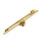 British placer Gold Nugget & Diamond on 1.75 inch 15ct bar pin 