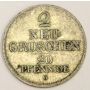 German States 1841 SAXONY-ALBERTINE 2 Neu-Groschen 20 Pfennig 