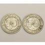 2x 1927F Germany 50 Reichspfennig coins nice grades 