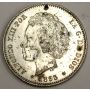 1893 Spain 1 Peseta silver coin 93PGL AU details 