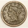 1850 Braided Hair Large Cent 1c nice VF