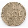 1795 Luxembourg One Sol coin KM15 siege coinage 