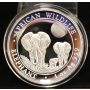 2014 1-oz 999 silver AFRICAN ELEPHANT High relief Cameo Proof