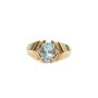 10 Karat Yellow Gold Ladies 1.00 Carat Blue Topaz Ring