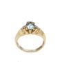 10 Karat Yellow Gold Ladies 1.00 Carat Blue Topaz Ring