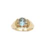 10 Karat Yellow Gold Ladies 1.00 Carat Blue Topaz Ring