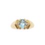 10 Karat Yellow Gold Ladies 1.00 Carat Blue Topaz Ring