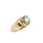 10 Karat Yellow Gold Ladies 1.00 Carat Blue Topaz Ring