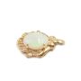 14K Yellow Gold 2.95 ct Opal and diamond Pendant 