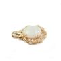 14K Yellow Gold 2.95 ct Opal and diamond Pendant 