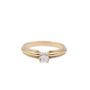 14 Karat Yellow Gold Ladies 0.18 Carat Solitaire Diamond Ring 