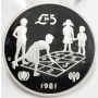 1981 Malta 5 Pounds silver coin Year of The Child GEM MIRROR CAMEO PROOF