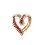 14 Karat Yellow and White Gold Diamond and Ruby Heart Shaped Pendant