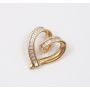 14 Karat Yellow and White Gold Diamond and Ruby Heart Shaped Pendant