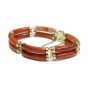 14K yg Bracelet lively orange/brown Jade