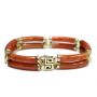 14K yg Bracelet lively orange/brown Jade