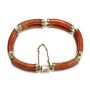 14K yg Bracelet lively orange/brown Jade