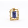  Vintage CAVELTI 18K Yellow Gold Lapis Lazuli Cufflinks 