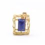  Vintage CAVELTI 18K Yellow Gold Lapis Lazuli Cufflinks 