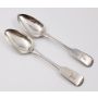 2x John Stone c1847 Exeter .925 silver spoons 8.75 inches 130 grams