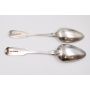 2x John Stone c1847 Exeter .925 silver spoons 8.75 inches 130 grams