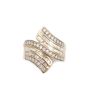 1.14ct Diamond ring 98x round brilliant & tapered Baguette Diamonds