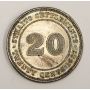 1927 Straits Settlements 20 cents EF/AU 