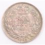 1886 Great Britain silver Sixpence Choice almost Uncirculated 