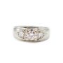 0.78ct diamonds 18k illusion style white gold ring Size-10.5