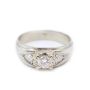 0.78ct diamonds 18k illusion style white gold ring Size-10.5