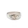 0.78ct diamonds 18k illusion style white gold ring Size-10.5