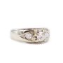 0.78ct diamonds 18k illusion style white gold ring Size-10.5