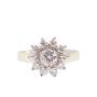 0.79ct Diamond ring classic design 18k white gold 