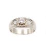 0.78ct diamonds 18k illusion style white gold ring Size-10.5