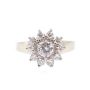 0.79ct Diamond ring classic design 18k white gold 