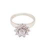 0.79ct Diamond ring classic design 18k white gold 