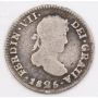 1825 Bolivia 1/2 Real silver coin PTS JL KM-90 circulated