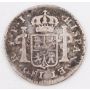 1808 Bolivia 1/2 Real silver coin PTS PJ KM-69 circulated