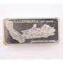 2500 grains .925 Silver bar Sutters Mill gold rush California 163.5 grams 