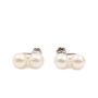 14K wg screw back cultured pearls earrings 4-quality pearls