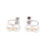 14K wg screw back cultured pearls earrings 4-quality pearls