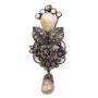 Circa 1820 Georgian gold Pendant 0.88cts Diamonds & Pearls