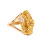 Placer Gold Nugget 0.25ct Diamond 14K yellow gold ring