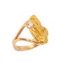 Placer Gold Nugget 0.25ct Diamond 14K yellow gold ring