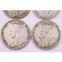 4x Canada 50 cents 1911 1912 1913 and 1914  G-VG   