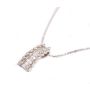 0.87ct tcw Diamonds 18K wg slide pendant 18K wg 16 inch chain 