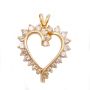 0.90ct tcw Diamonds 14K yellow gold Heart pendant 